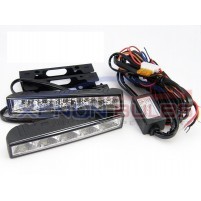 5 LED DRL DAYTIME RUNNING LIGHT WHITE IGNITION START..